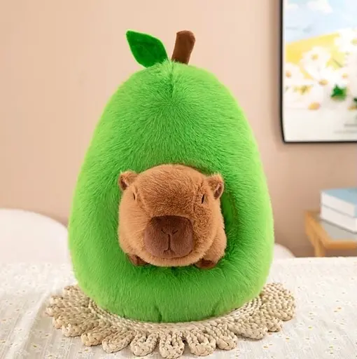 Мягкая игрушка M 18186 "Капибара в авокадо", высота 31 см, наполнитель: синтепон (6900077181869) - фото 1