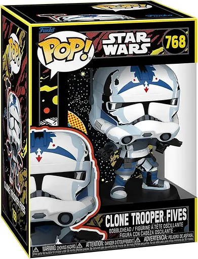 Фигурка Фанко Поп Звездные войны Солдат-Клон Пятерка Funko Pop Star Wars Clone Trooper Fives 10 см FP SW 768 - фото 3