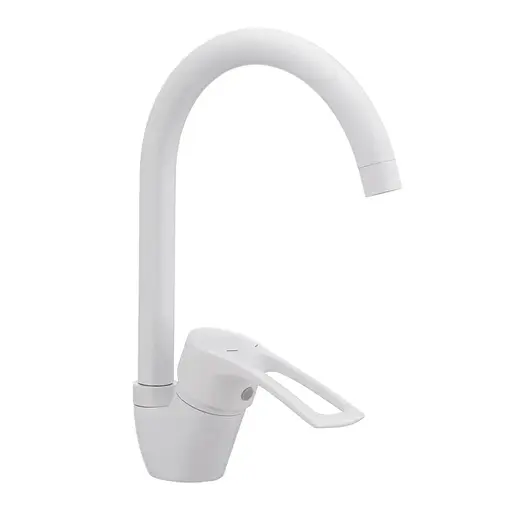 Змішувач для кухні Cron Hansberg 777-G white CR0792 Білий матовий - фото 1