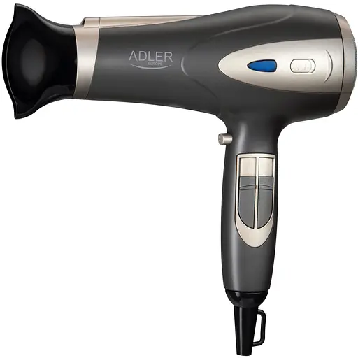 Фен Adler AD 2248 grey champane 2200Вт/ 2 скорости/ холодный обдув/ темп.режимов-3/ ионизация/ диффузор - фото 9
