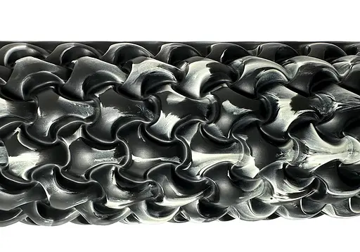 Массажный ролик EasyFit Plexus 45 см Черный-белый (EF-3341-3-BW) - фото 2