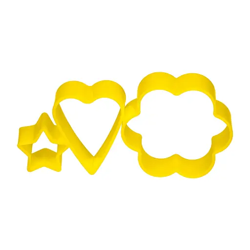 Набір пластикових форм для тортів, оформлення страв, викладення гарніру, салату (3 штуки в комплекті), Kitchette Жовтий 83914 - фото 2