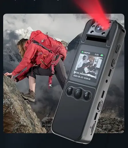 Нагрудна камера WH82 1080 FHD з поворотним об'єктивом - фото 6