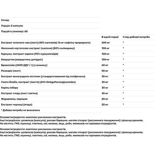 Антиоксиданты Now Foods Super Antioxidants 120 вегетарианских капсул - фото 3