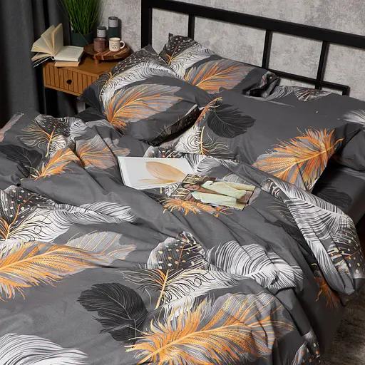 Пододеяльник Moon&Star Бязь Gold Люкс Mystic Feathers Двуспальный 175x210 см - фото 4