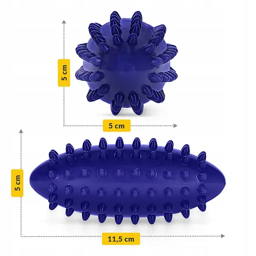М'яч масажний огірок 4FIZJO Spike Bean 11.5 x 5 см Blue (P-5905973403306) - фото 4