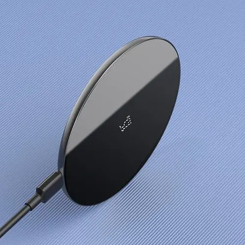 Бездротове зарядне Baseus Simple Wireless Charger 15 W (WXJK-B01) чорне - фото 3