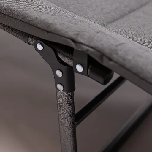 Шезлонг-ліжко Yiwu розкладне регульоване 190х60 см для дачі кемпінгу сірий SJ-0125-190 - фото 9