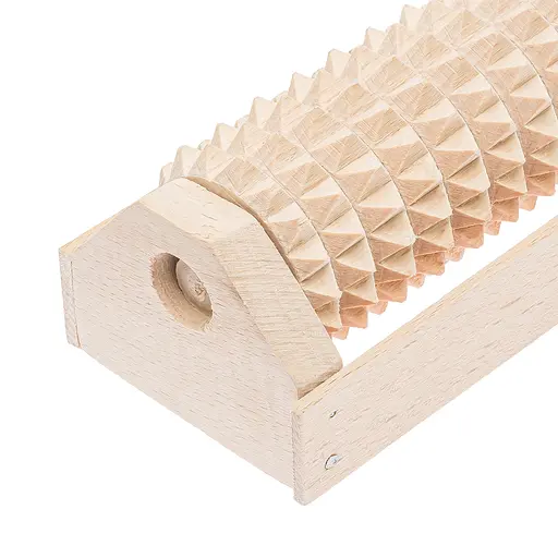 Масажер для ніг дерев'яний зубчастий на 2 ролики для двох ніг 25х7х5 см, Woodly 84979 - фото 5