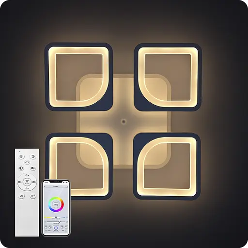 Люстра світлодіодна 517 Light 3color з пультом 96Вт Білий (01721) - фото 8