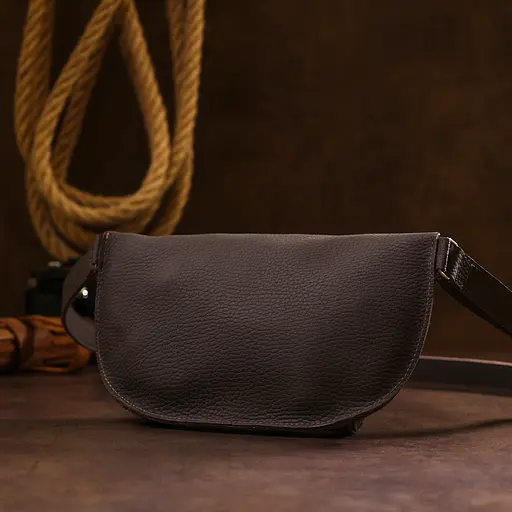 Шкіряна жіноча сумка бананка Shvigel 23х13х5 см sum0020168 - фото 7