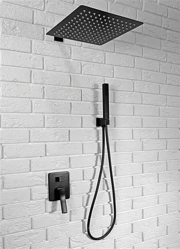 Душова система Rea Sonic black чорний REA-P0369, Чорний матовий - фото 2