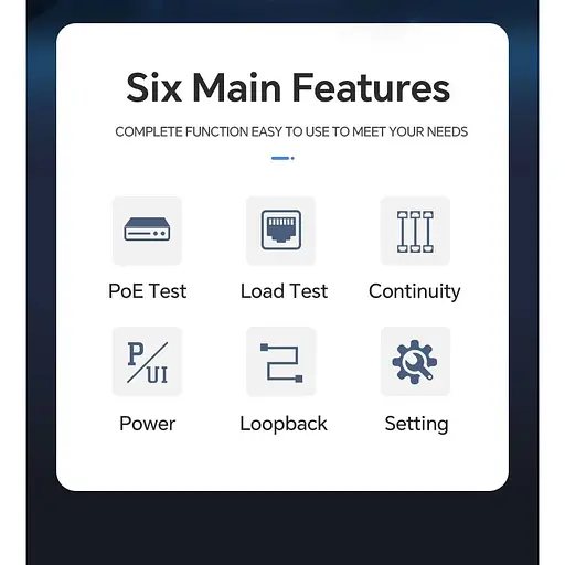 Кабельний тестер Noyafa NF-488 багатофункціональний функція PoE Ping для RJ45 DC (18887) - фото 14