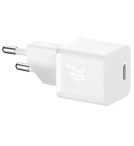 Мережевий зарядний пристрій Baseus GaN5 Fast Charger(mini) 1C 20W EU Білий - фото 3
