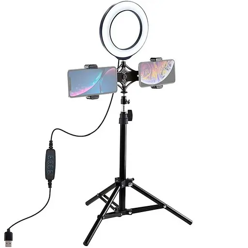 Кільцева USB LED лампа Puluz PKT3037 6.2"+ штатив 70 cм - фото 1