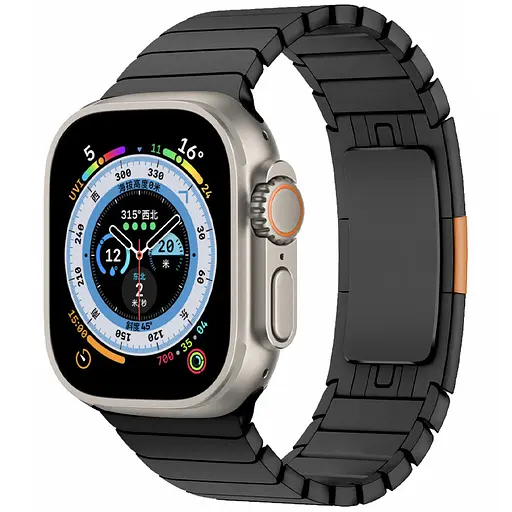 Ремешок Steel для Apple Watch 42(ser.1-3)/44/45/46/49mm (140-190mm) Black