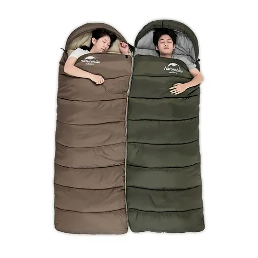 Спальник з капюшоном Naturehike U250S NH20MSD07, 0°C правий коричневий - фото 2