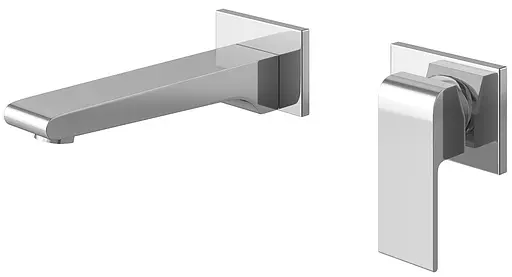 Смеситель для умывальника Kohlman Saxo chrome + BOX скрытого монтажа QW180S Хром - фото 1