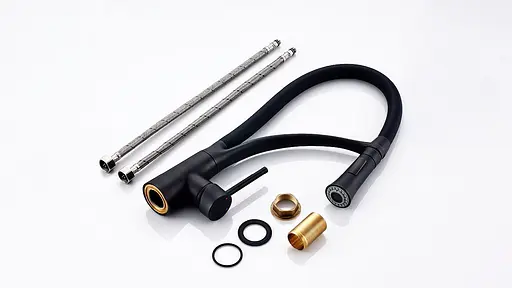 Смеситель для кухни Rea Gaspar black mat черный матовый высокий REA-B0233 Черный матовый - фото 2