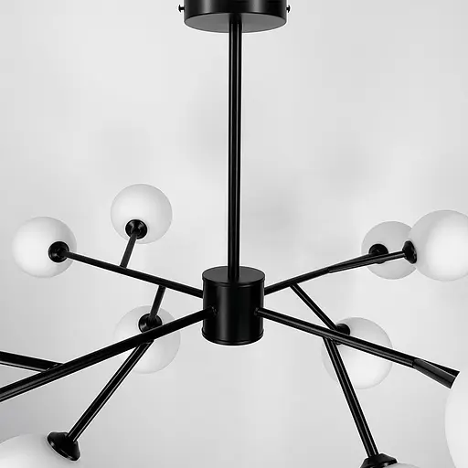 Потолочная черная люстра Grand Bunch на 12 плафонов Ст. AOC 20/12 BK | Line F - фото 4