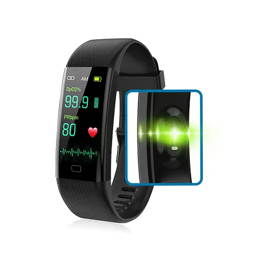 Умный фитнес браслет Lemfo F07T с термометром (Черный) - фото 4