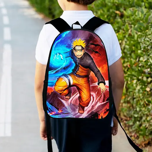 Рюкзак детский Аниме Наруто Удзумаки, 34х27см, городской ранец для мальчика с принтом (00338)