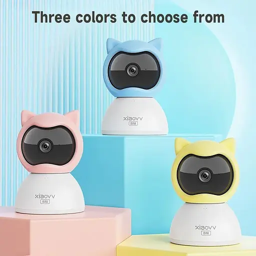 Видеоняня Xiaovv Q2BM на прищепке двусторонняя связь и подключение к телефону желтый - фото 3