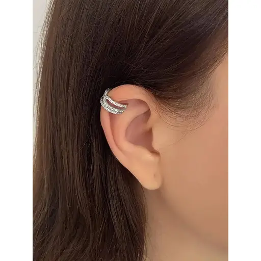 Срібна сережка-кафф Ірій на хелікс. 40023 - фото 2