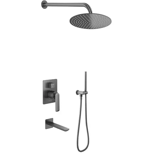 Душевая система Kohlman Experience 25 graphite + BOX скрытого монтажа KPL-QW211EGR25, Графит - фото 1