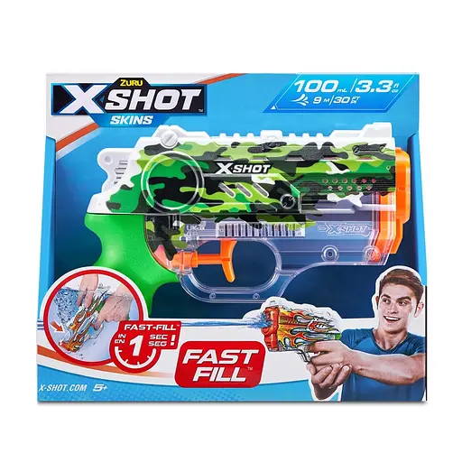 Водный бластер Zuru X-Shot Fast FIill Sins Nano Jungle Camo (11853B) - фото 3
