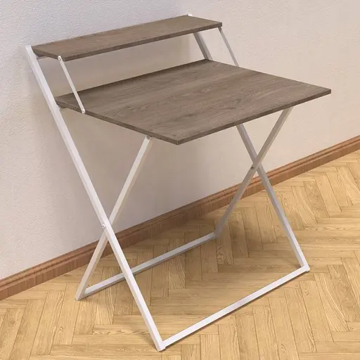 Стіл трансформер Компакт 4 750x790x720 Білий метал ДСП Дуб Сонома Трюфель 16 мм FRD-104701