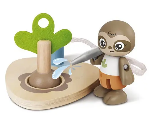 Деревянный развивающий игровой набор Hape Электрокар для посадки деревьев E3417 - фото 5