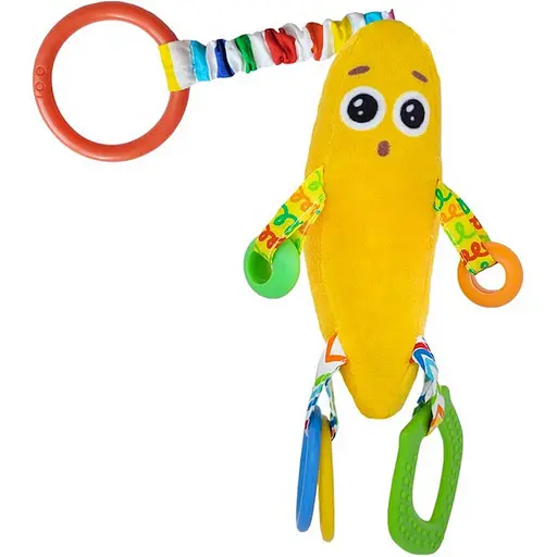 Погремушка-пищалка с прорезывателем "Банан" МС 110604-17