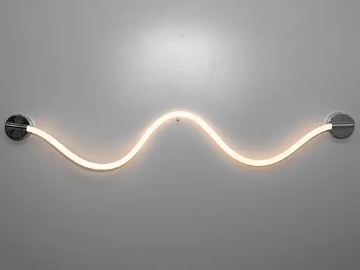 Сучасний світлодіодний світильник шланг, потужністю 18W, колір-хром - фото 2