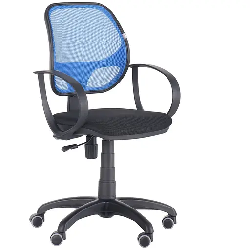 Кресло Бит/АМФ-8 сиденье Сетка черная/спинка Сетка синяя