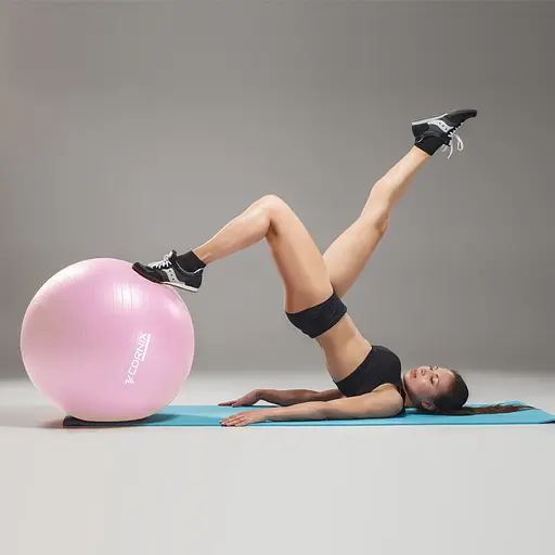 Мяч для фитнеса (фитбол) Cornix 65 см Anti-Burst Light Pink XR-0364 - фото 5