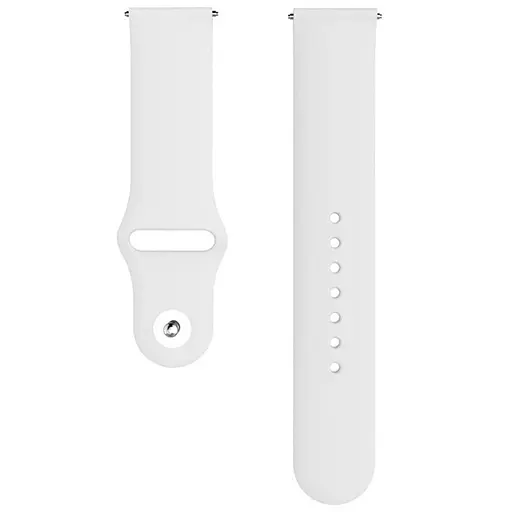 Силиконовый ремешок Sport для Smart Watch 20mm Белый / White - фото 3