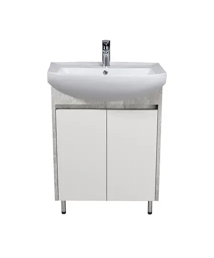 Тумба Мойдодир Nice Loft 60 з умивальником Proxy 60 бетон з білим Білий - фото 3