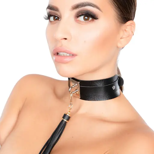 Нашийник Kinky Diva Collar Me! Teasing Tassel Collar 43.5 см чорний - фото 3