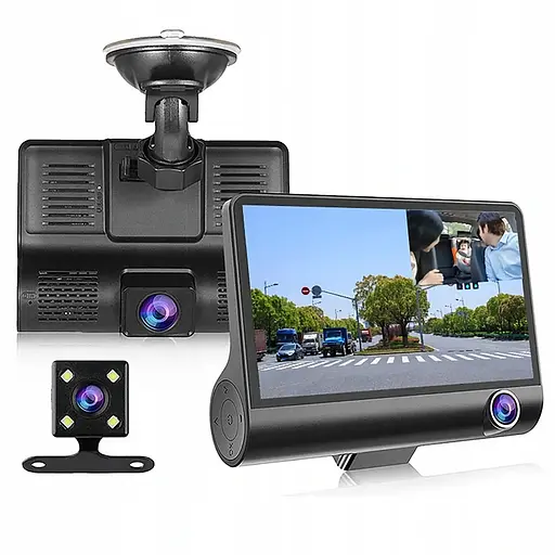 Видеорегистратор автомобильный DVR-T655 Full HD (3 камеры)