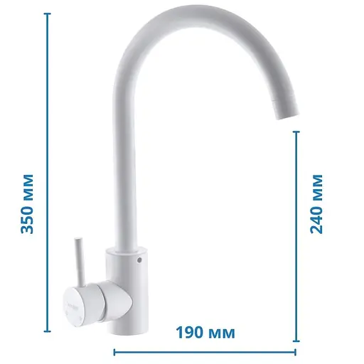 Смеситель для умывальника Mixxus SUS-011-2 white MI5755 Белый матовый - фото 2