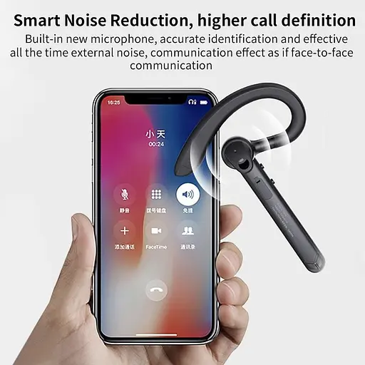 Бездротова Bluetooth гарнітура K10 з індикатором заряду кнопками управління шумозаглушенням Бізнес гарнітура - фото 8