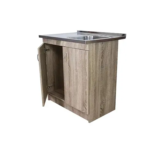 Тумба для кухні з накладною мийкою ЛДСП 80х60х83 см Дуб Трюфель (52868-01114) - фото 3