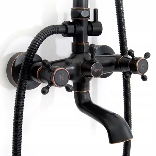 Душова система Rea Retro Old black чорний REA-P2366, Чорний - фото 7