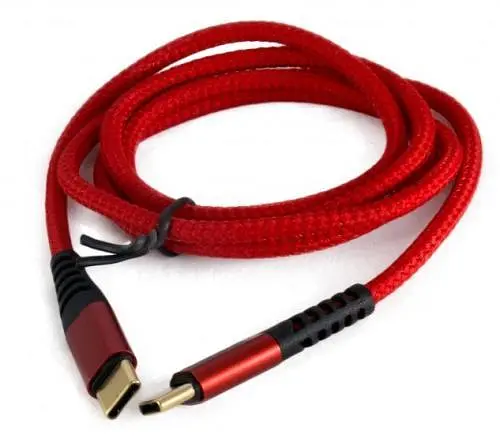 Кабель Type-C - Type-C, 1 м, Red, Extradigital (KBT1776) - фото 1