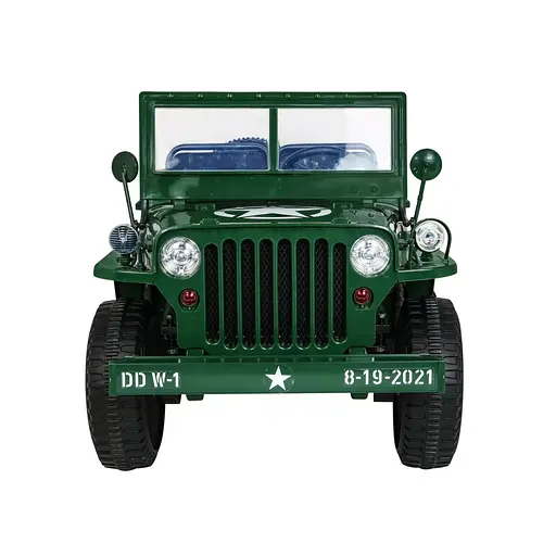 Електроавтомобіль військовий Ramiz Retro MP3 LED 12 В, зелений (PA.JH-101.ZIE) - фото 13