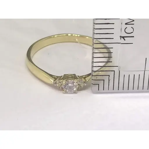 Золоте кільце з фіанітами Qvaliz. К01005Ж 15,5 - фото 6