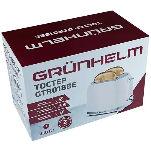Тостер Grunhelm GTR018BE 850 Вт бежевый (143619) - фото 5
