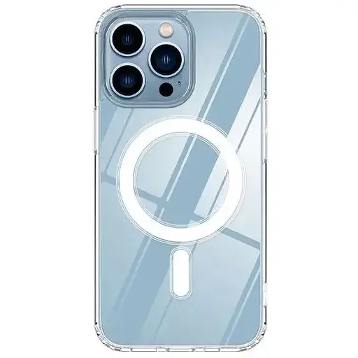 Чехол-накладка Magnetic Case для iPhone 14 Clear прозрачный - фото 1
