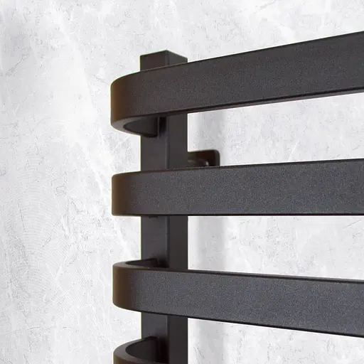 Электрический полотенцесушитель Navin Stugna 480x1000 Sensor правая черный муар 12-028153-3680, Черный матовый, Правое, Электронный - фото 5